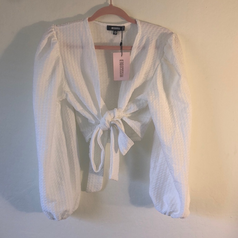 New long sleeve tie shirt